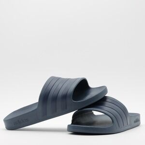 Adidas Unisex Adilette Aqua Slides Casual Comfort Sandals Navy Blue Size M10 W11